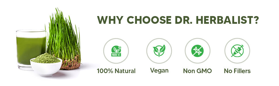 Dr. HERBALIST Wheatgrass Powder 200g - Pure Triticum Aestivum with Chlorophyll Iron & Vitamins A C E | Supports Daily Greens Detox & Nutrient Density* | Halal, Vegan — feature 3