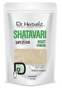 Dr. HERBALIST Shatavari Powder 200g - Pure Asparagus Racemosus 'Queen of Herbs' | Supports Women's Wellness Hormonal Balance & Vitality* | Halal, Vegan