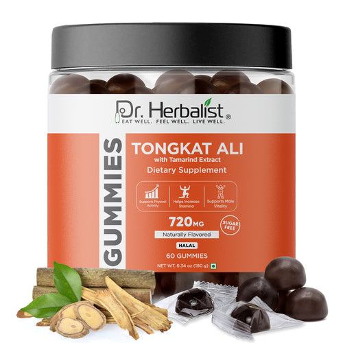 Dr. HERBALIST Tongkat Ali Gummies 30ct - Eurycoma Longifolia for Men's Vitality | Supports Energy Stamina & Performance* | Chewable No-Pill Format | Halal | Great Taste