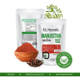 Dr. HERBALIST Manjishta Powder 200g - Pure Rubia Cordifolia (Indian Madder) with Purpurin & Alizarin | Supports Skin Clarity Complexion & Blood Wellness* | Halal, Vegan view 5