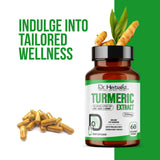 Dr. HERBALIST Turmeric Extract Capsules 250mg - Curcuma Longa Curcuminoid Concentrate | Supports Joint Comfort & Antioxidant Wellness* | Halal, Vegan | 60ct view 3