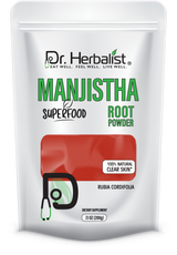 Dr. HERBALIST Manjishta Powder 200g - Pure Rubia Cordifolia (Indian Madder) with Purpurin & Alizarin | Supports Skin Clarity Complexion & Blood Wellness* | Halal, Vegan view 1