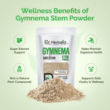 Dr. HERBALIST Gymnema Powder 200g - Pure Gymnema Sylvestre 'Sugar Destroyer' with Gymnemic Acids | Supports Metabolic Wellness* | The Taste-Blocking Test Included | Halal, Vegan view 3