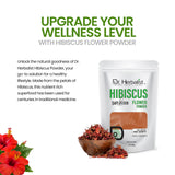 Dr. HERBALIST Hibiscus Powder 200g - Pure Hibiscus Rosa-Sinensis with Anthocyanins | Supports Antioxidant Wellness Hair Vitality & Cardiovascular Health* | Tea & Hair Mask Ready | Halal, Vegan view 6