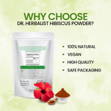 Dr. HERBALIST Hibiscus Powder 200g - Pure Hibiscus Rosa-Sinensis with Anthocyanins | Supports Antioxidant Wellness Hair Vitality & Cardiovascular Health* | Tea & Hair Mask Ready | Halal, Vegan view 7