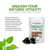 Dr. HERBALIST Shilajit Powder 200g - Himalayan Mineral Resin Powder with Fulvic Acid & 80+ Trace Minerals | Supports Energy Vitality & Stamina* | Bulk Value Size | Halal, Vegan view 5